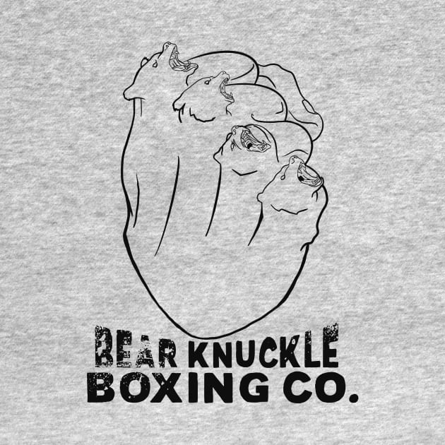 Bear Knuckle Boxing Co. (black design on light colors) by RobKingIllustration